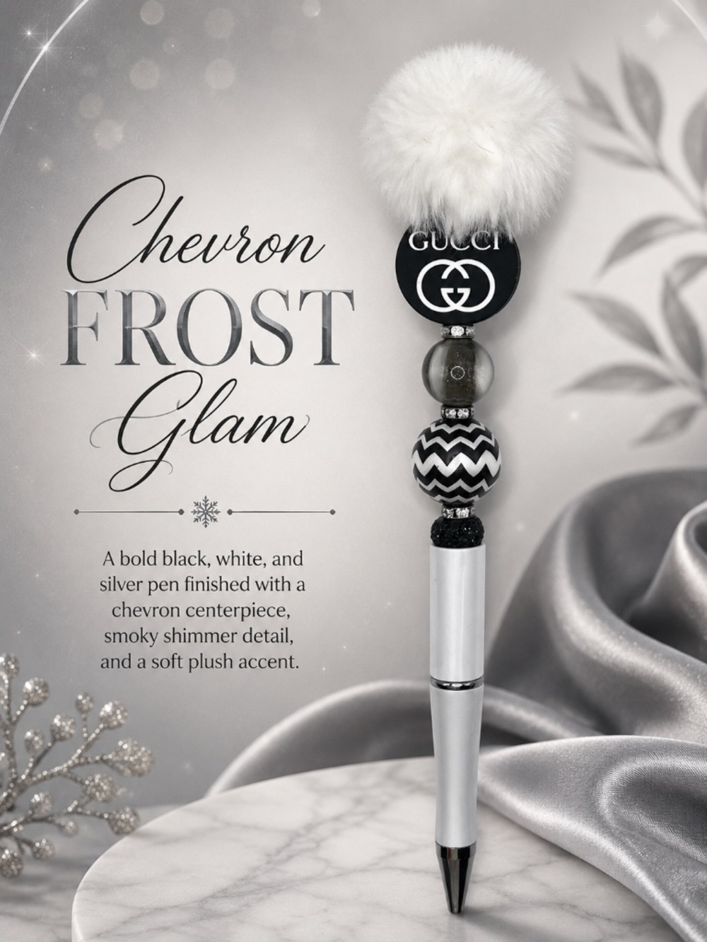 Chevron Frost Glam Pen